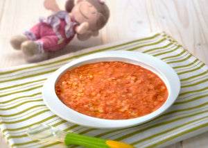 Stelline pasta with delicate tomato sauce